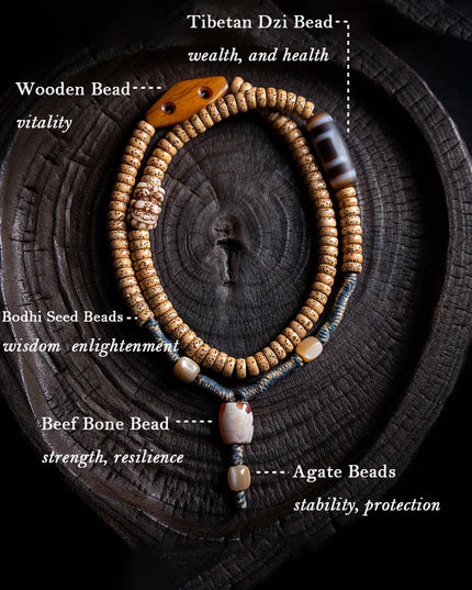 Kailash Energy Blessing Guardian Bodhi 108 Mala Beads