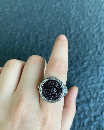 Blood Amber Wealth Ring for prosperity and abundance
