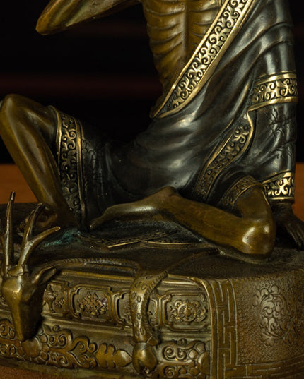 Qing Dynasty Venerable Milarepa Tibetan antique Buddha statue illumination Ganzi Monastery