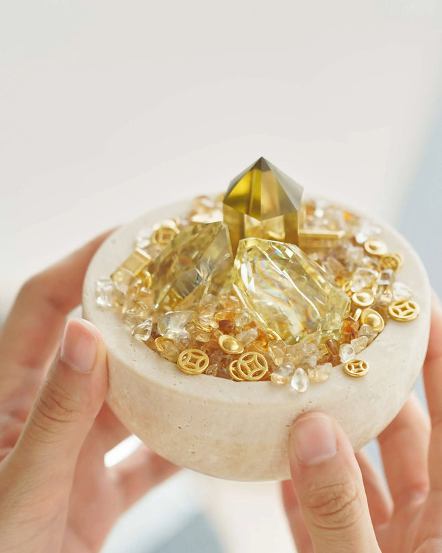 Citrine Crystal Bowl for Wealth & Energy Clearing