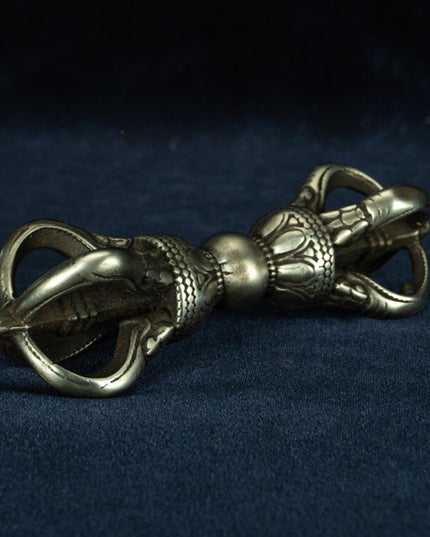 Qing Dynasty Five-pronged Vajra Tibetan Dharma Weapon White Lima