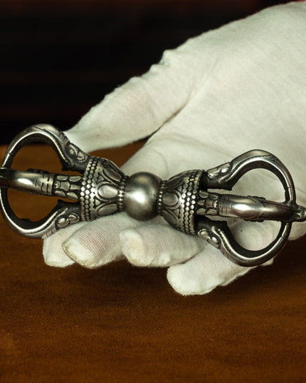 Qing Dynasty Five-pronged Vajra Tibetan Dharma Weapon White Lima