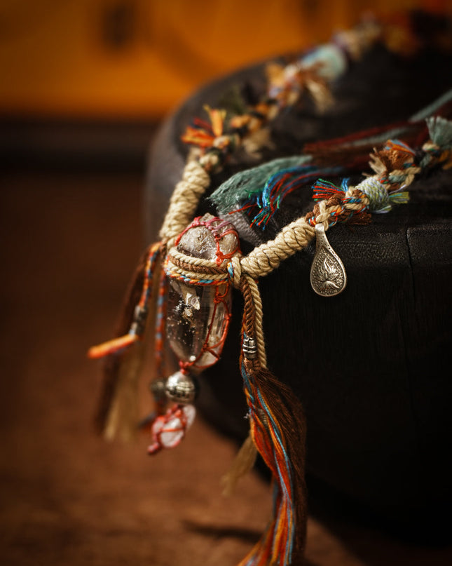 Tibetan Quartz & Clear Quartz Handwoven Necklace Clarity & Confidence