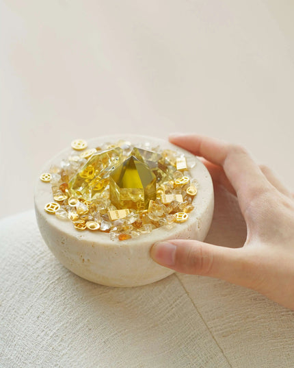 Citrine Crystal Bowl for Wealth & Energy Clearing