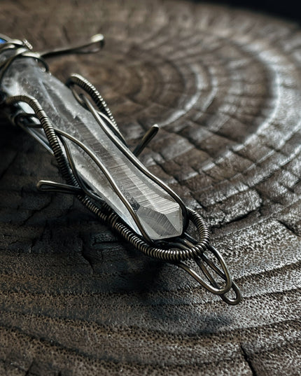 Guardian Blade of Light Clear Quartz Pendant
