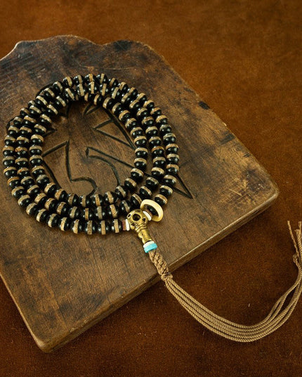 Ancient Natural Bhaisajyaguru 108 Tibetan Antique Beads
