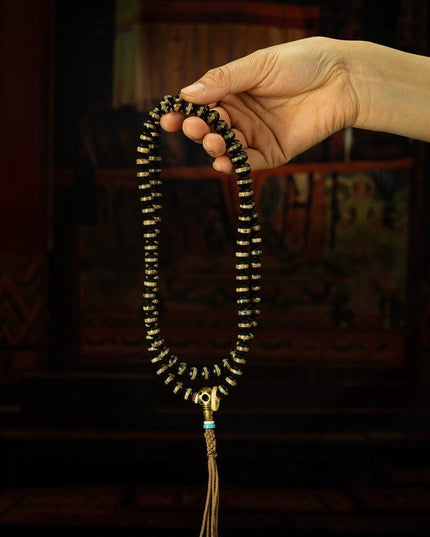 Ancient Natural Bhaisajyaguru 108 Tibetan Antique Beads
