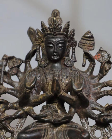 Avalokiteśvara WISDOM Tibetan Bronze Statue for Eliminating Difficulty