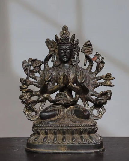 Avalokiteśvara WISDOM Tibetan Bronze Statue for Eliminating Difficulty