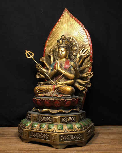 Avalokiteśvara WISDOM Tibetan Statue for Eliminating Difficulty