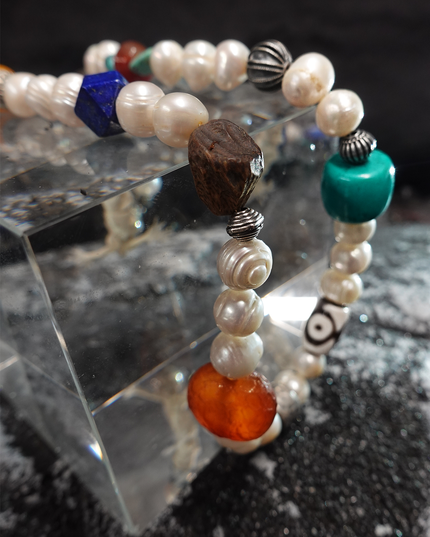 Tibetan Prayer Flag Nine-Colour Spirit Bead Necklace
