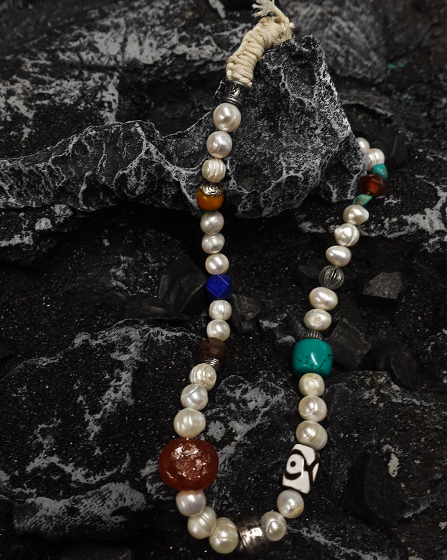 Tibetan Prayer Flag Nine-Colour Spirit Bead Necklace