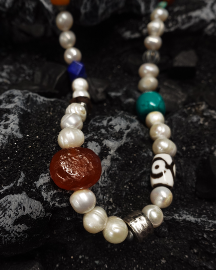 Tibetan Prayer Flag Nine-Colour Spirit Bead Necklace