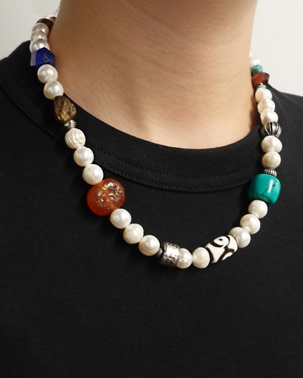 Tibetan Prayer Flag Nine-Colour Spirit Bead Necklace