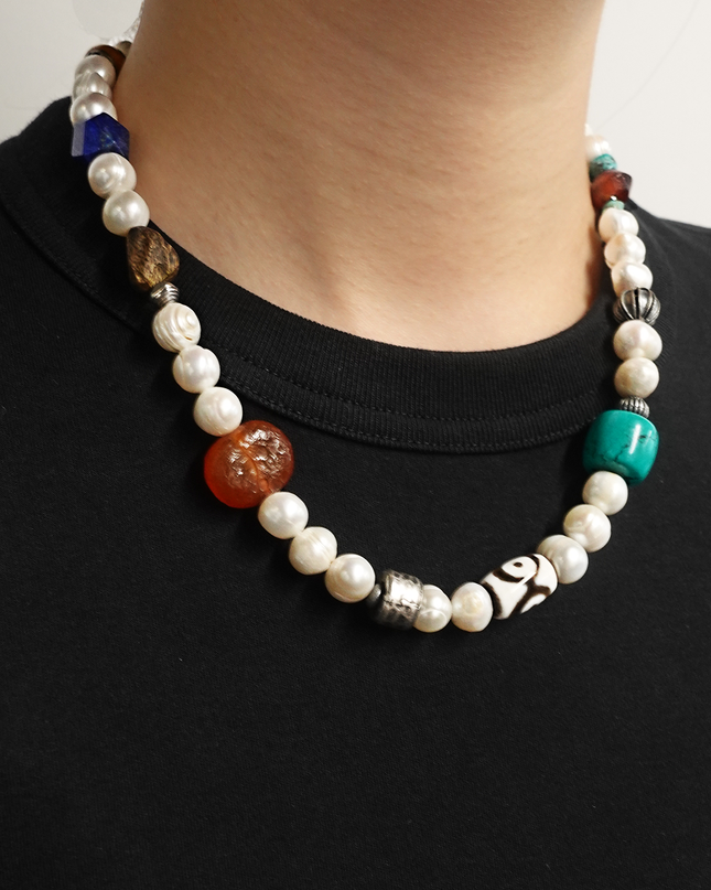 Tibetan Prayer Flag Nine-Colour Spirit Bead Necklace