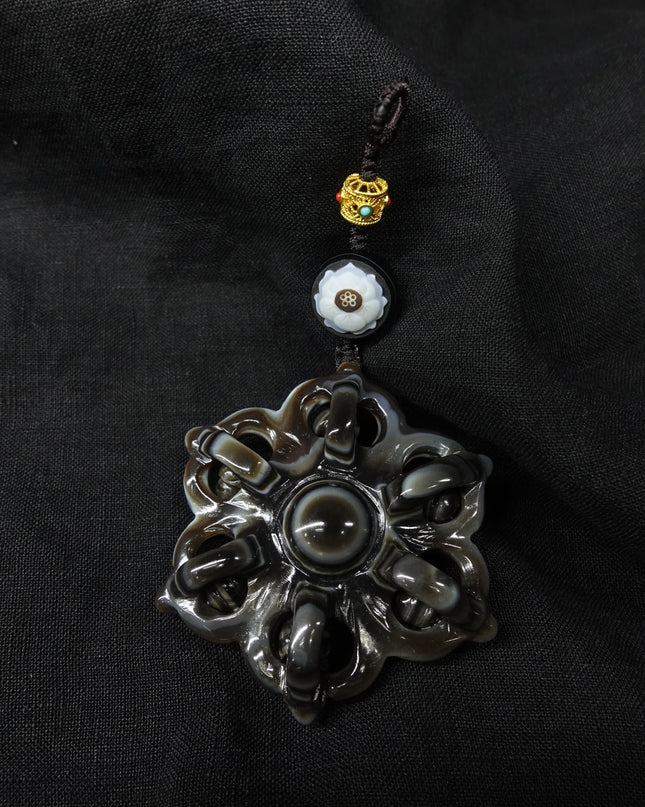 【Unique Item】 House Protection Cross Vajra Lotus Pendant