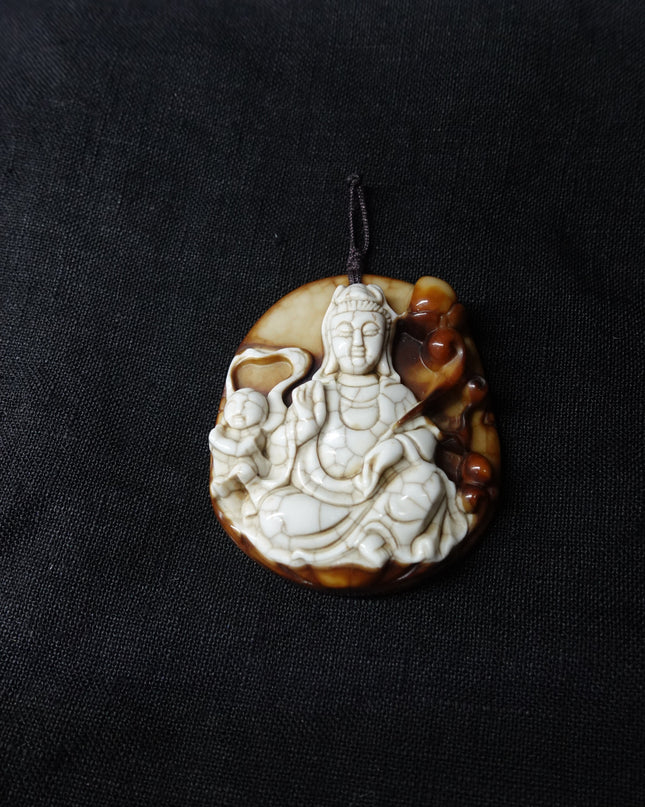 【Unique Item】 Goddess of Mercy Amulet, Buddha Amulet, Treasure Vase Heavenly Bead Pendant