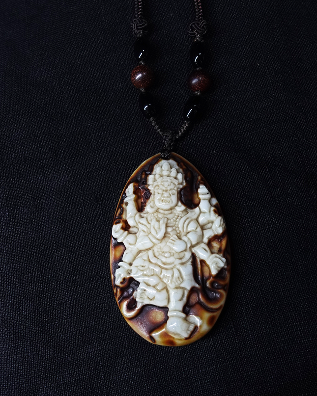 【Unique Item】 Vajra Krodha Bodhi Dzi Bead Pendant