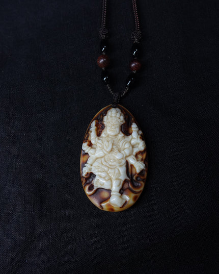 【Unique Item】 Vajra Krodha Bodhi Dzi Bead Pendant