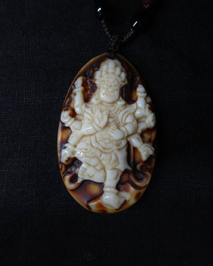 【Unique Item】 Vajra Krodha Bodhi Dzi Bead Pendant