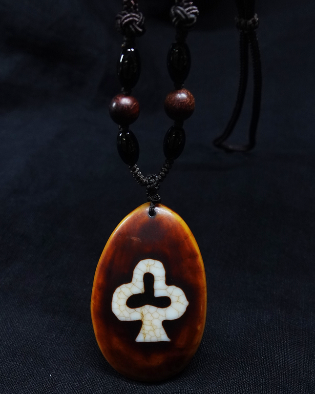 【Unique Item】 Vajra Krodha Bodhi Dzi Bead Pendant