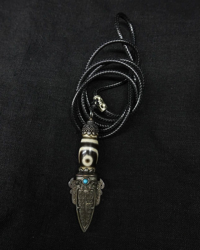 【Unique Item】 Two-eyed Dzi vajra necklace