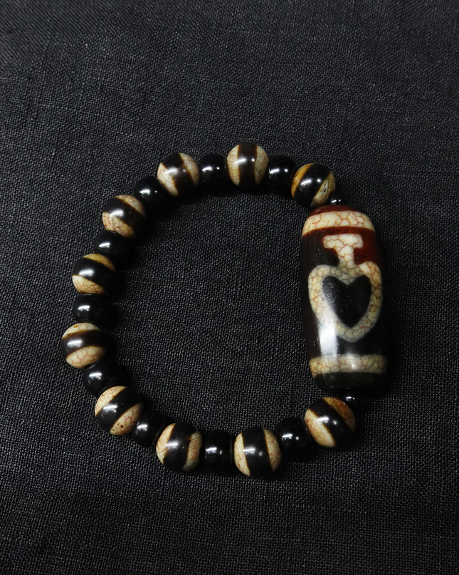【Unique Item】Large Plate Bottle-shaped Dzi Bead Bracelet