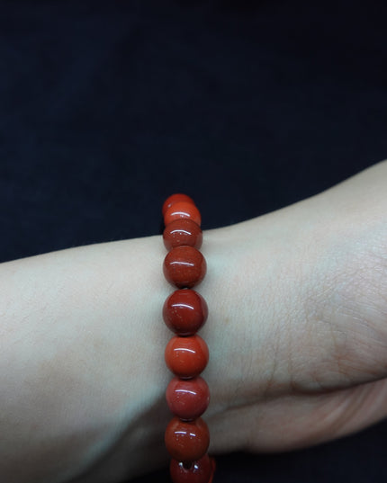 【Unique Item】South Red Agate Wide Dzi Bead Bracelet