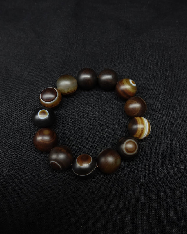 【Unique Item】 Sacred Eye Dzi bead bracelet
