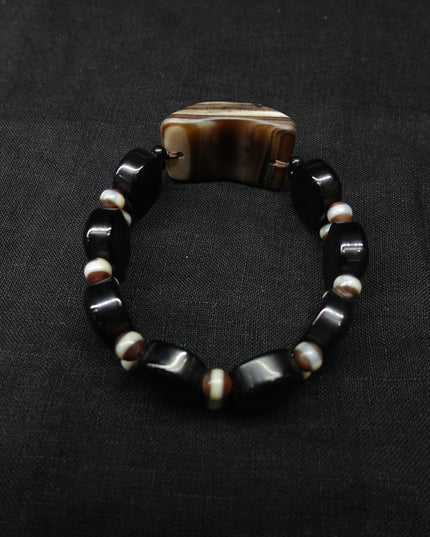 【Unique Item】 Blessing Natural Dzi bead bracelet