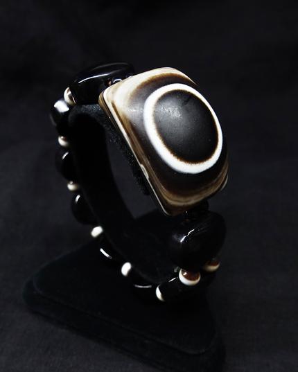 【Unique Item】 Blessing Natural Dzi bead bracelet