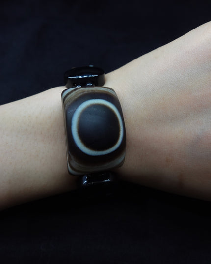 【Unique Item】 Blessing Natural Dzi bead bracelet