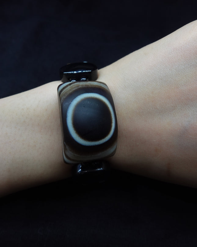 【Unique Item】 Blessing Natural Dzi bead bracelet