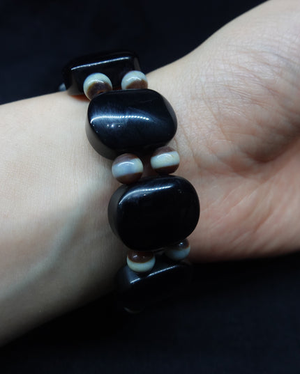 【Unique Item】 Blessing Natural Dzi bead bracelet