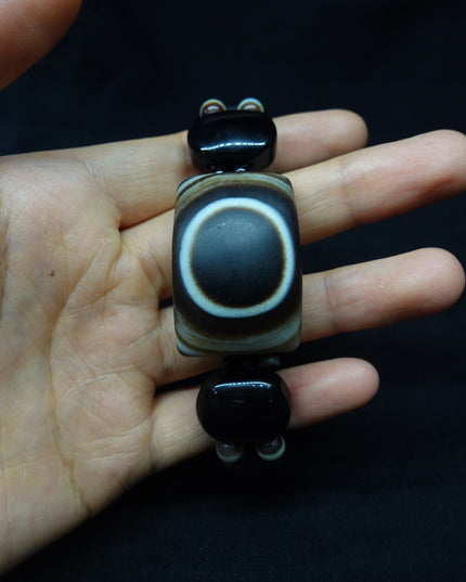 【Unique Item】 Blessing Natural Dzi bead bracelet