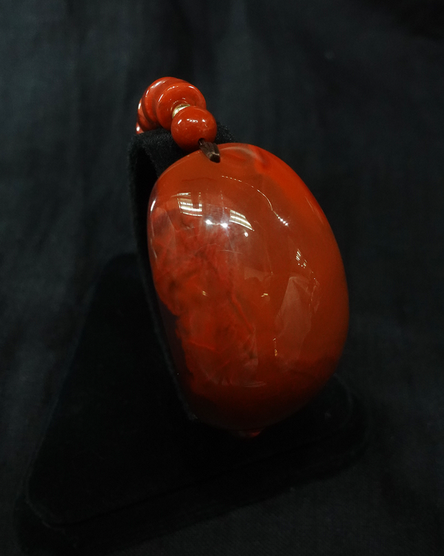 【Unique Item】 "Crimson Blaze of Fortune" Big Nanhong agate Bracelet