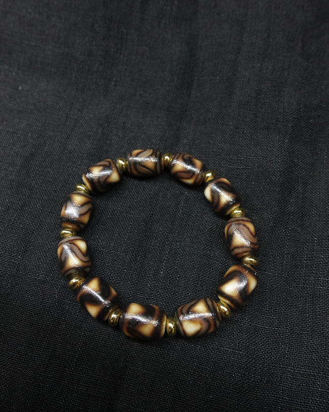 【Unique Item】 Tiger's Eye Dzi Bead Bracelet for health