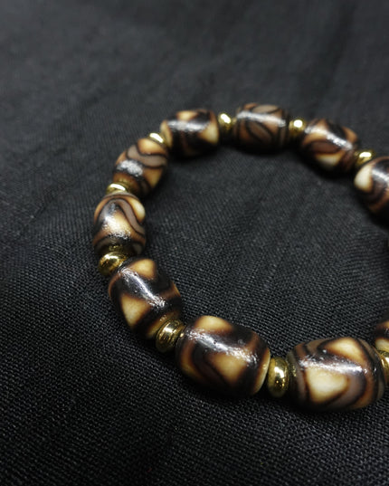 【Unique Item】 Tiger's Eye Dzi Bead Bracelet for health