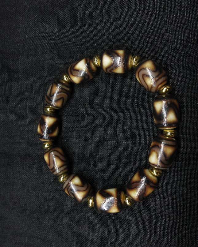 【Unique Item】 Tiger's Eye Dzi Bead Bracelet for health
