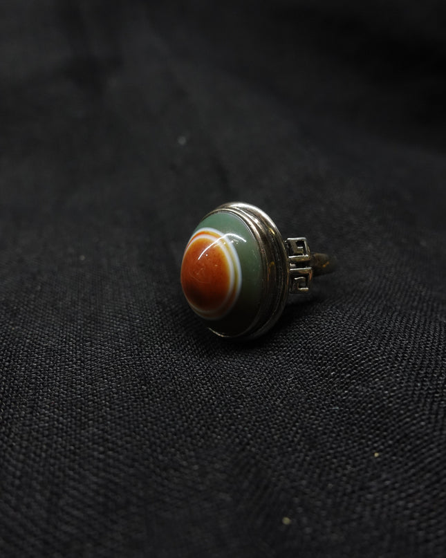 【Unique Item】  Sacred Eye Dzi bead ring