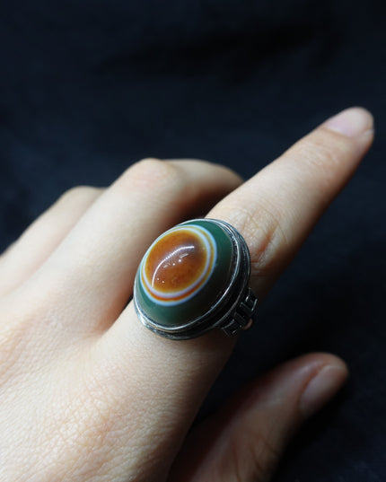 【Unique Item】  Sacred Eye Dzi bead ring