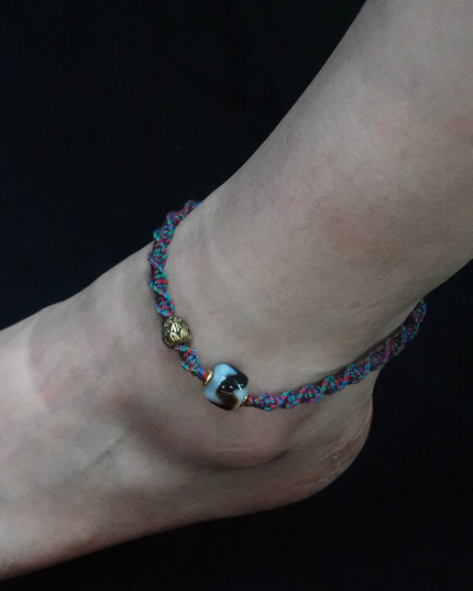 【Unique Item】"Fortune Powerhouse" Tiger Tooth Dzi Anklet
