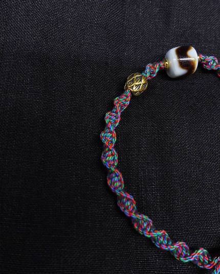 【Unique Item】"Fortune Powerhouse" Tiger Tooth Dzi Anklet