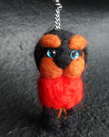 Tibetan Mastiff wool felt bag pendant