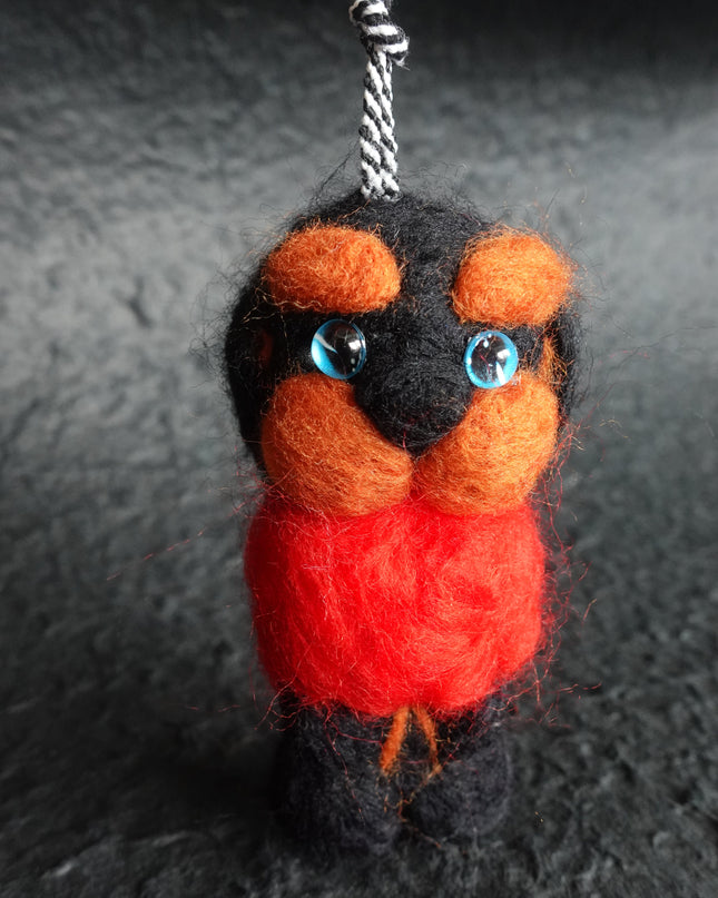 Tibetan Mastiff wool felt bag pendant
