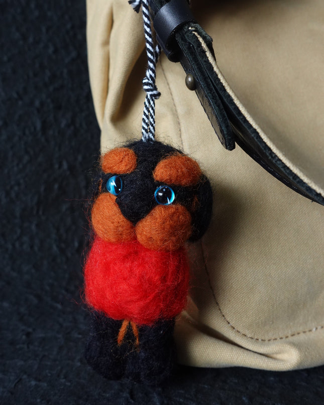 Tibetan Mastiff wool felt bag pendant