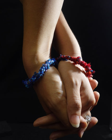 Tibetan Love Bracelet - Handwoven Cotton Wristband with Vibrant Energy