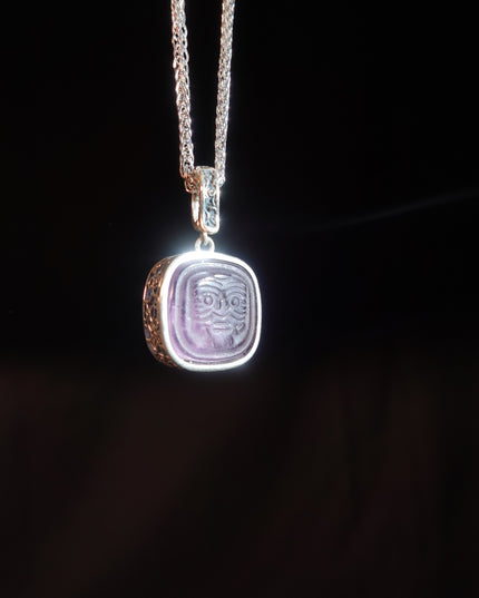 Sterling Silver & Amethyst Wealth Goddess Zakirum Necklace