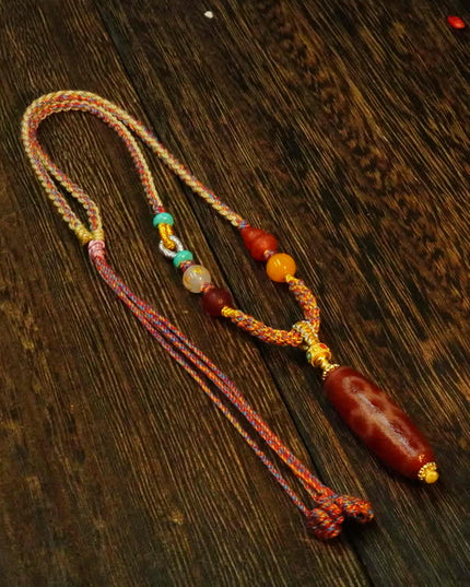 Spiritual Energy Five Eyes Dzi Beads Necklace