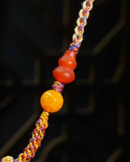 Spiritual Energy Five Eyes Dzi Beads Necklace